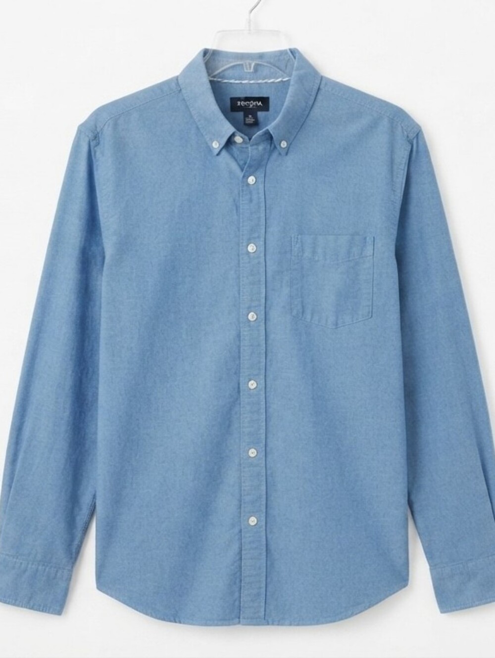 Sonoma Life + Style Men's Blue Chambray Oxford Button-Down Shirt Size XXL